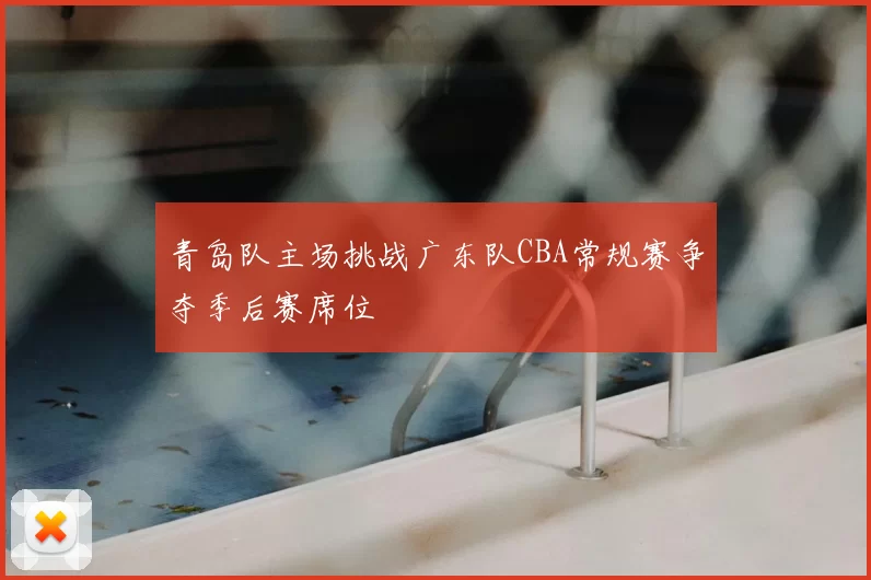 青岛队主场挑战广东队CBA常规赛争夺季后赛席位
